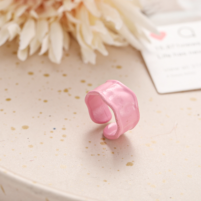 Gal Ring Alien Flower Queen Rings Namel Thick Ring Size Luxury Spring Fine Lucky Jewelry Heart Clouds Rings for Women Gift