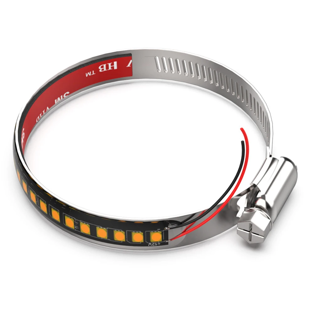 

One pair Motorcycle Fork Lights for Harley LED Turn Signal Light Creative Indicator Shock Absorb Decorative Strip Lamp New