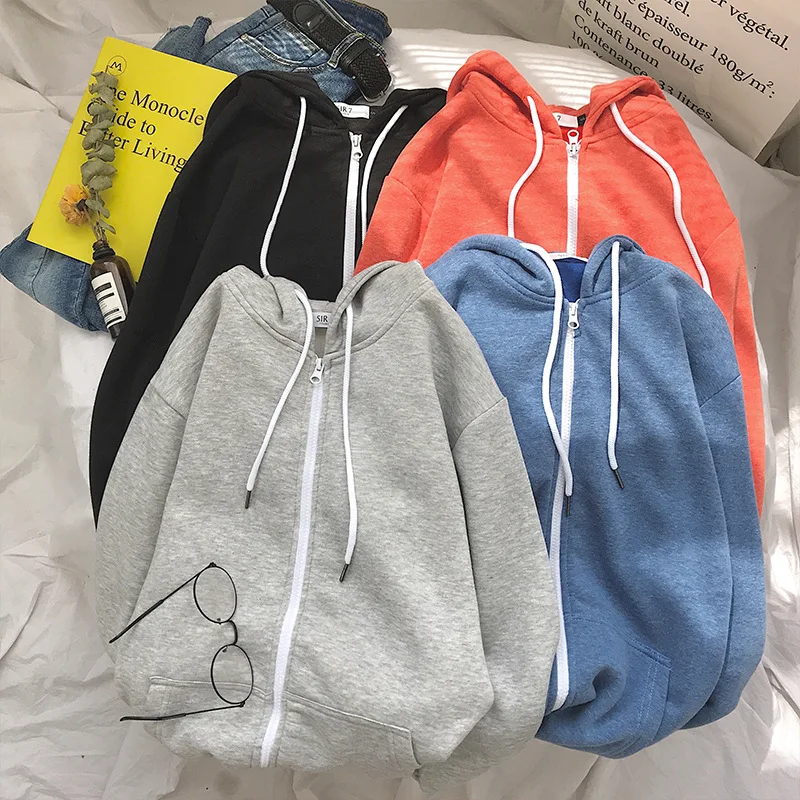 

Large Size @ Hong Kong Style Coat Men's Autumn INS Loose-Fit Sporty Clothes Hoodie Hooded Cardigan W162