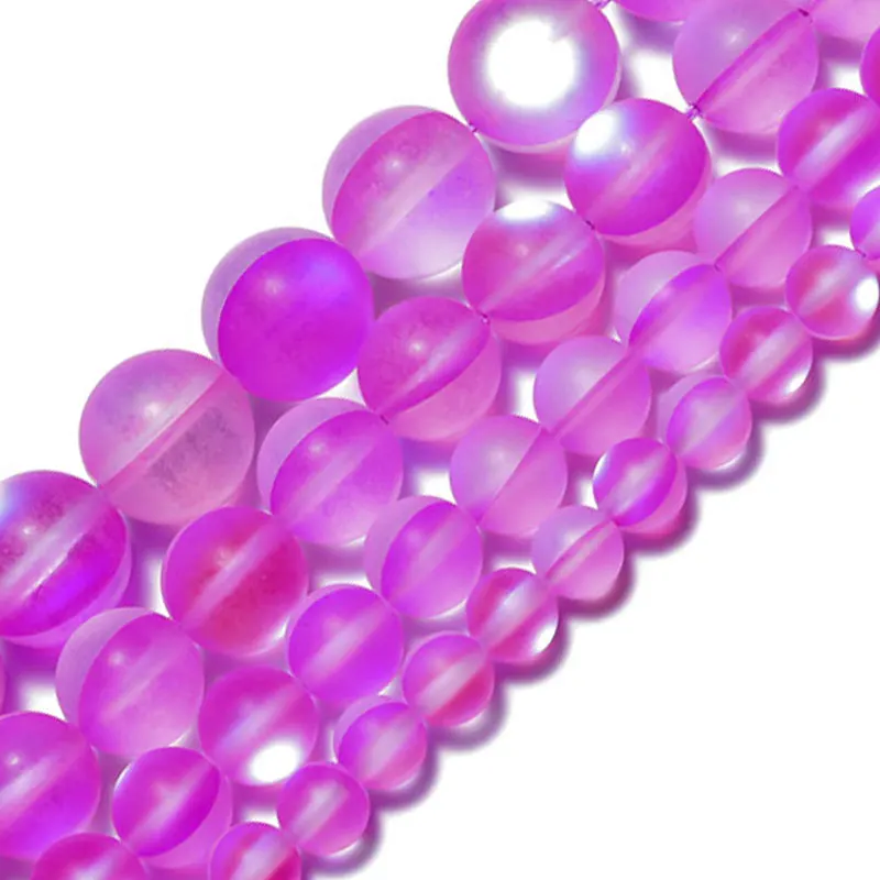

Wholesale Matte Rose red Austrian Crystal Stone Round Beads For Making Jewelry Quartz Beads accessories bracelet 6 8 10 12mm