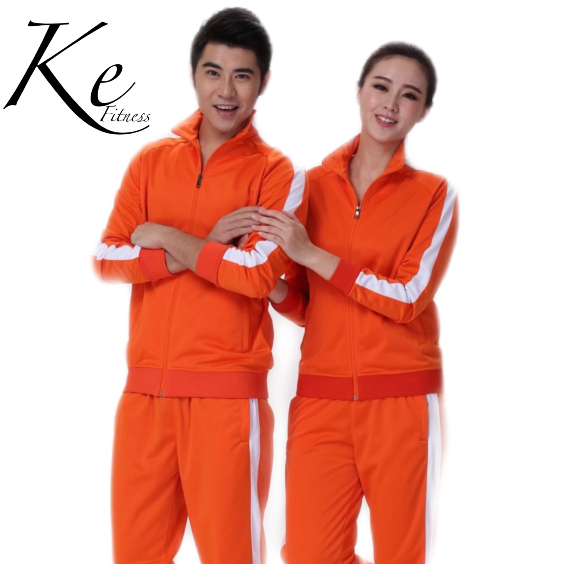KE par de trajes deportivos hombre y mujer, ropa deportiva de talla grande extra, para primavera y otoño, para ocio, para correr, color naranja, tracksui|Sets de ejercicio y entrenamiento| - AliExpress