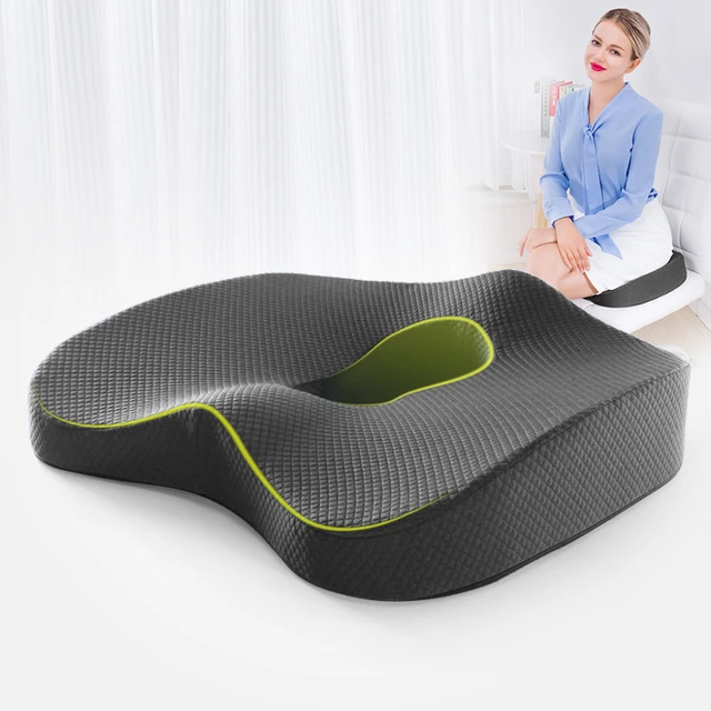 Bamboo Series Cushion Slip-Resistant coccyx orthopedic memory foam seat  cushion for back pain car seat chair support - AliExpress