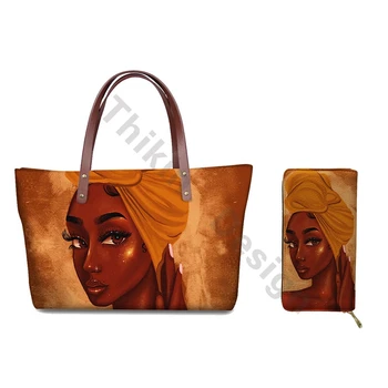 

Vintage African Printing Women Handbag Casual Tote Large Shoulder Bag For Female Designer Handbags Purse Set Sac A Main
