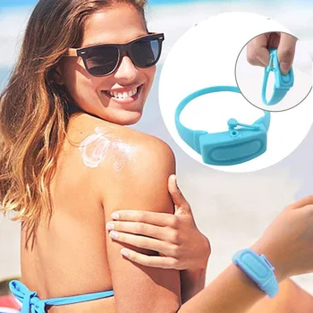 

New Portable Hand Sanitizer Dispenser Adult Kids Reusable Wristbands Hand Sanitizer Dispensing With Pump Bottle Dropshipping