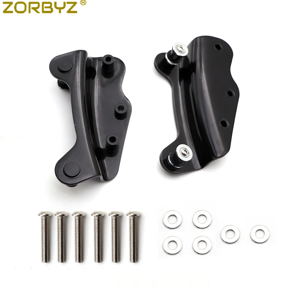 ZORBYZ черный 4 точечный док-оборудование комплект съемный для Harley Touring FLHR FLHT FLHX 2009-2013