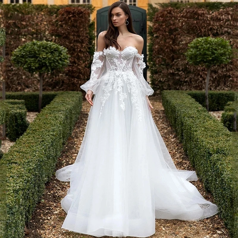 Cap Sleeves Strapless Wedding Dress 2024 Appliques Long Court Train Backless Organza Robe De Mariee Elegant Bride Gown Illusion wedding dress long sleeves boho bride dresses a line ivory lace appliques satin wedding gown vestido de noiva robe de mariee