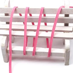 Vibrant Nylon Elastic Band for DIY Sewing & Craft Projects (5m/3mm) (Pink 3mm 5m)