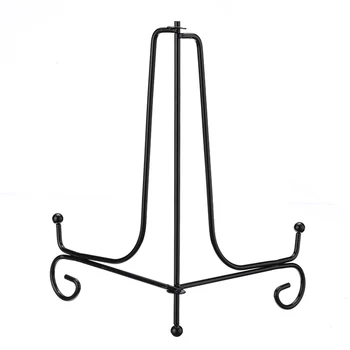

Easel Bookshelf Dish RackIron Art Display Stand Plate Bowl Picture Frame Photo Book Pedestal Holder Home Decoration