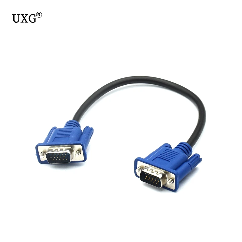Cable VGA macho a maltrenzado de 30cm y 50cm, blindaje alta calidad, HDTV, VGA, ordenador, Tv, señal de pantalla, Cable corto 0,3 m/0,5 m/1,5 m - AliExpress Ordenadores oficina