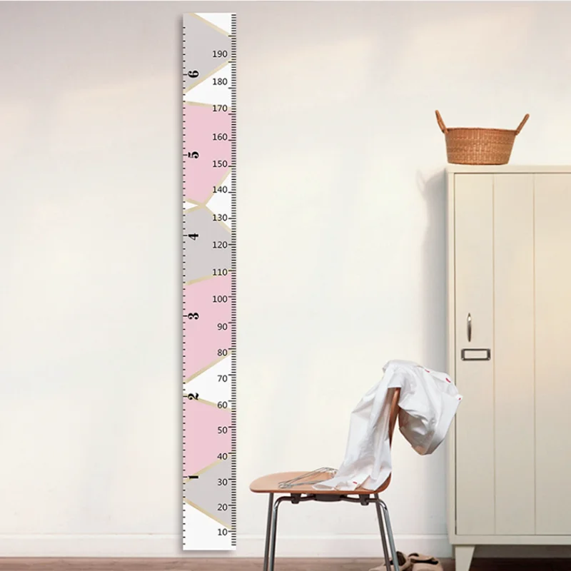 Pegatina colgante de madera para pared, regla de decoración para