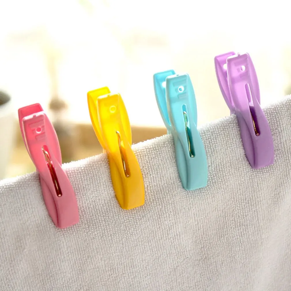 Прищепки для одежды, домашние булавки, удобная папка для белья, пластиковые ветрозащитные зажимы для сушки, ветрозащитная тканевая булавка