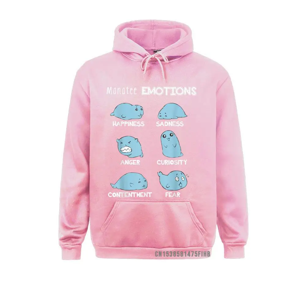 Funny Manatee Emotions Unique Sea Cow Gift Idea Hoodie Street Long Sleeve Fall Hoodies Retro Hoods Men Sweatshirts