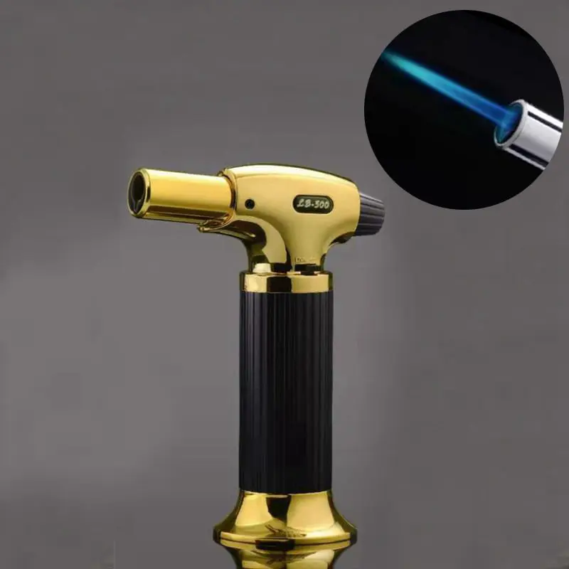 Металлическая зажигалка ветрозащитная газовая Бутановая Зажигалка для сигар