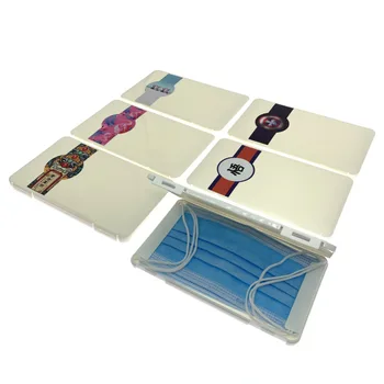 

Cartoon Color Face Mask Storage Box Voucher Staging Cartridge Storage Case Snap-Portable Japan Face Mask Box Anti-Dust
