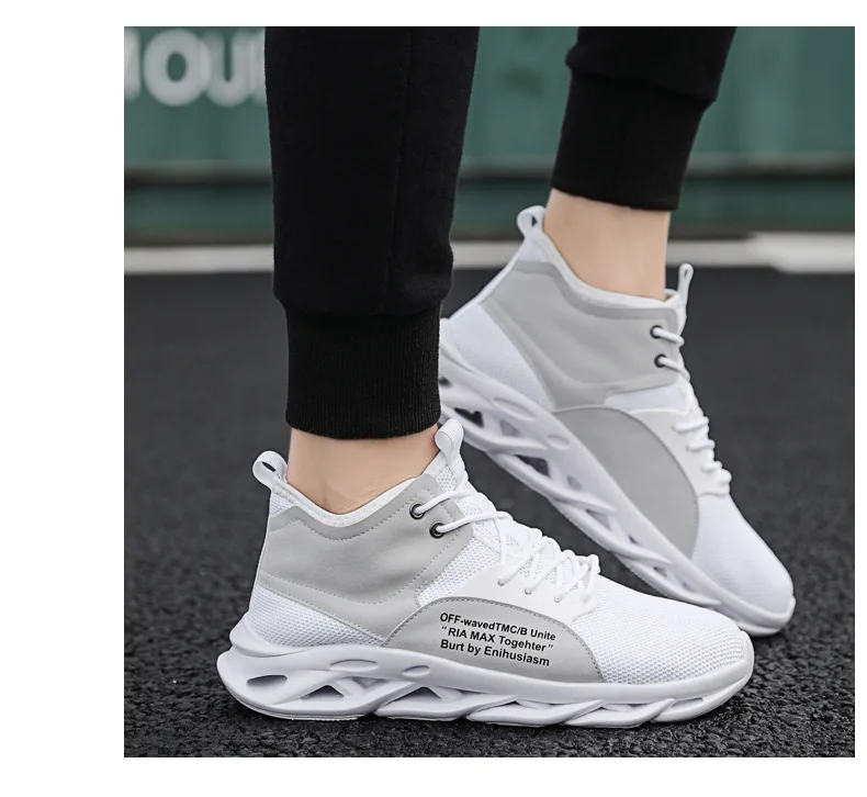 Осень стиль Чжун gao bang Повседневное спортивной обуви Для мужчин дышащие анти-скольжение креативная-обувь blade модные Для мужчин Мужская обувь