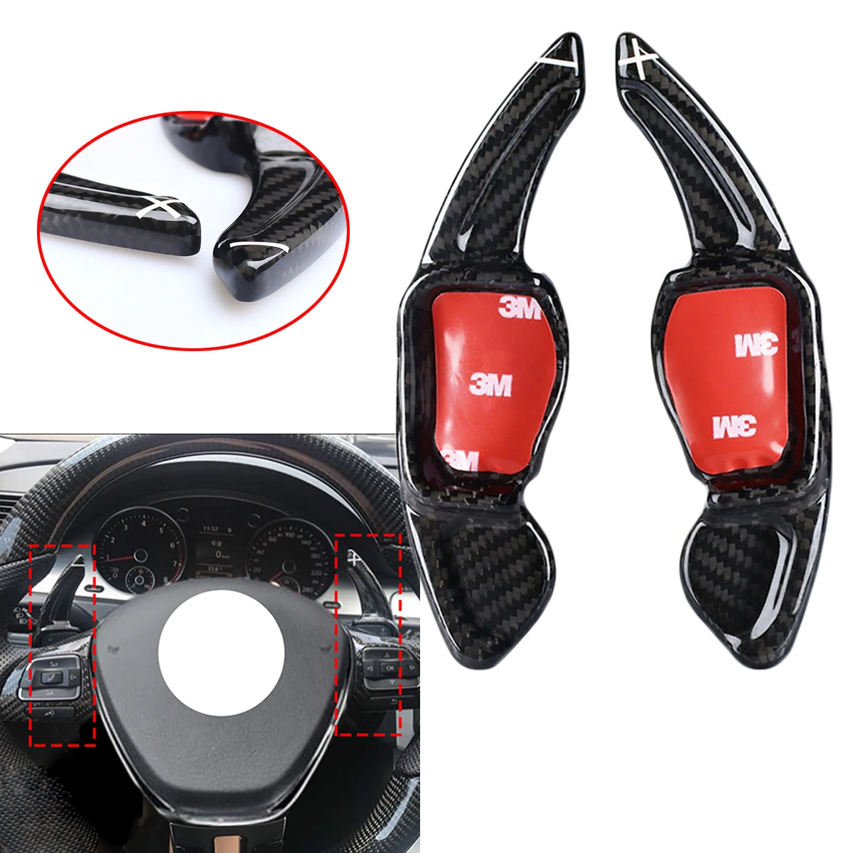 Аксессуары подходят для Volkswagen VW Golf6 R Tiguan Polo GTI Eos Scirocco Passat B7 DSG весло переключения передач рулевое колесо