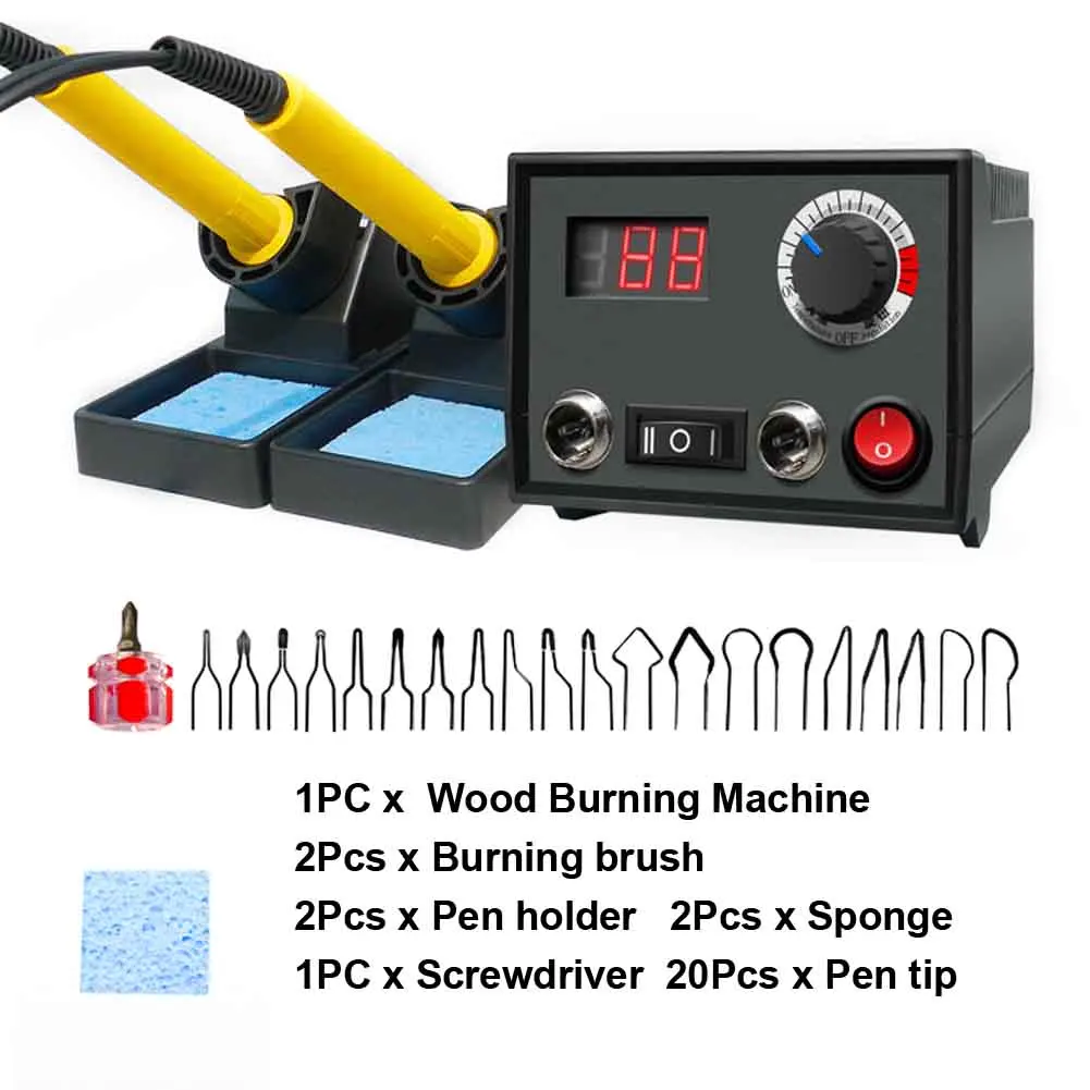 Дровяная машина, набор, ручная работа, регулируемая температура, цифровой дисплей, тыква, ремесла, инструменты для пирографии, ручка-держатель