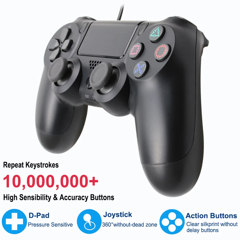 20 шт проводной игровой контроллер для PS4 контроллер для Playstation 4 для Dualshock Вибрационный джойстик геймпады для Play Station 4