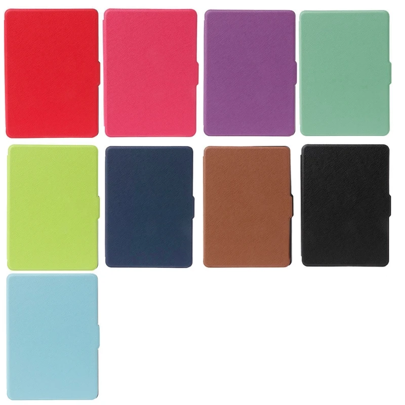 Custodia In Ecopelle Per Amazon Kindle 2016 (8ª Generazione) – Cover Con Supporto E Chiusura Magnetica – Colore Grigio (o Altri Colori)
