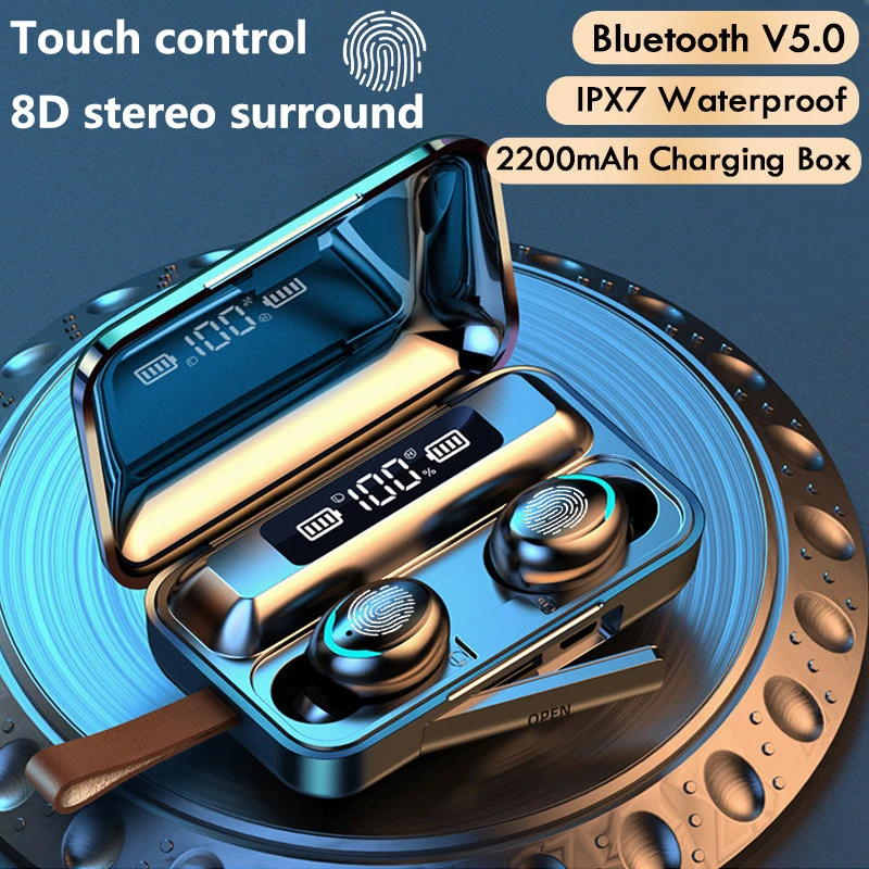 Bluetooth 5 0 наушники F9 вкладыши TWS с Беспроводной 8D бас стерео гарнитура С микрофоном