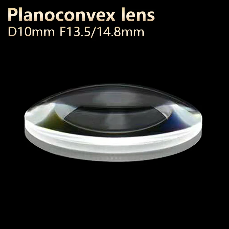 Plano convex lenses galss Optical lens DIY Telescope Microscope eyepiece spotlight D10mm F13.5mm Customizable | Инструменты