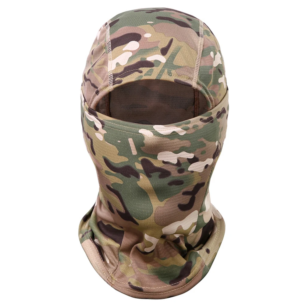 Велосипедная маска ветрозащитная Военная с капюшоном для альпинизма, для всего лица, для охоты, дышащая, для бега, камуфляжный головной убор, для улицы, Wargame - Цвет: 01