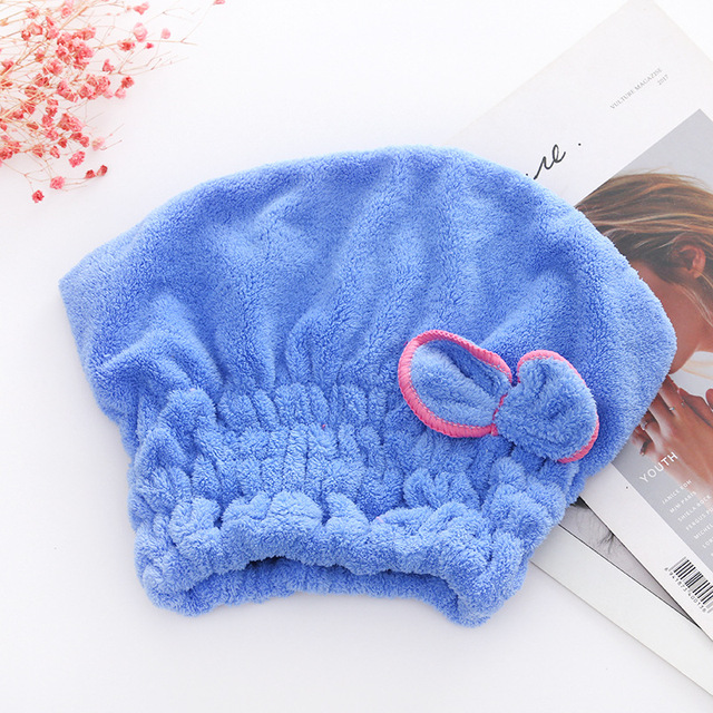 Quick Hair Drying Bath Spa Bowknot Wrap Towel Hat Cap For Bath Bathroom Accessories