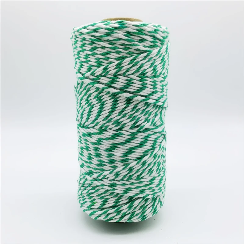2MM 100% Cotton Rope Twisted String Cotton Cords Rope for Home Decor Handmade Christmas DIY Gift Wrap 10yards cotton rope
