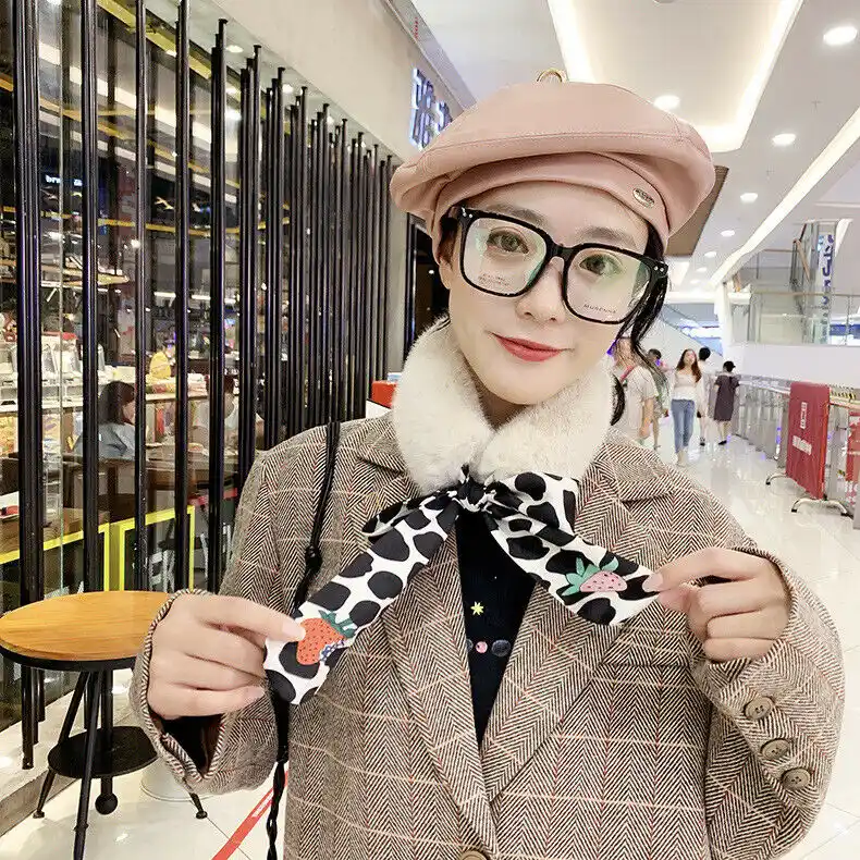 2020 New Winter Fashion Women Stylish Scarf Faux Fur Ribbons Cute Elegnat Scarf Warm Fits All Outfits Aliexpress