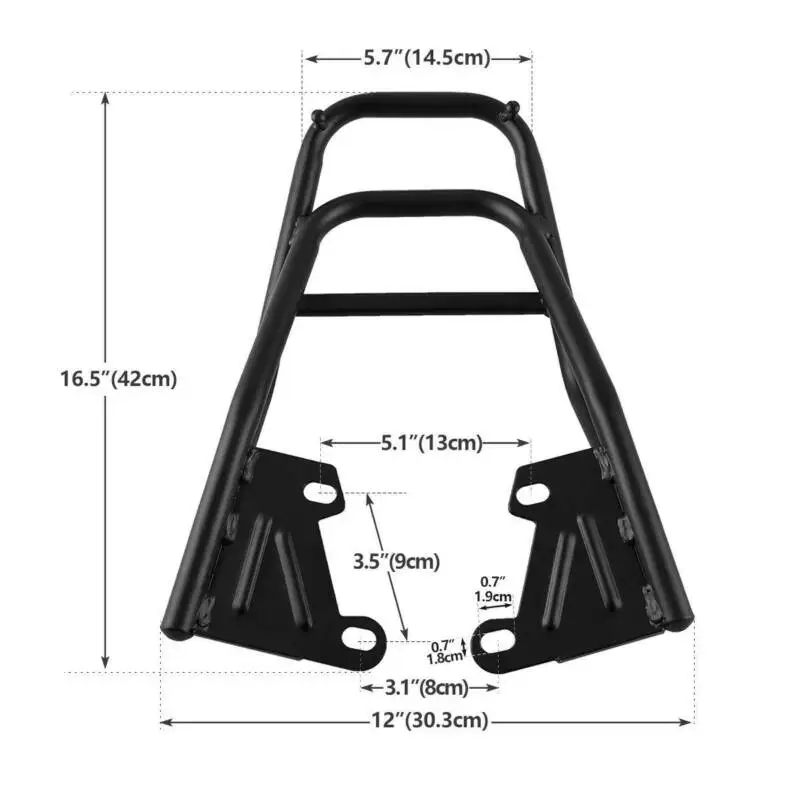 Luggage Rack Tool Box Bag Bracket Seat Extension For Motorcycle Modification