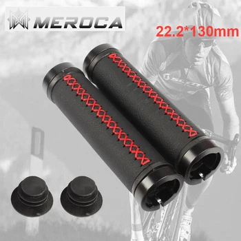 

MEROCA MTB Grips Cover Double Lock Quality Bicycle Handlebars Mountain Bike Sponge Leather Grip 1Pair Bicycle Accessories