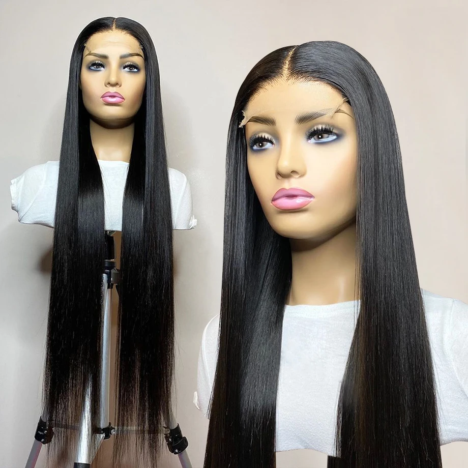 30 Inch Bone Straight Lace Front Wig Short 4x4 Closure Wig Brazilian Long Lace Frontal Human Hair Wigs For Black Women 13x4 Wigs