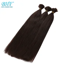 BHF No Weft Human Hair Bulk Remy Straight Human Braiding Hair Bulk Brazilian Hair 100g/piece