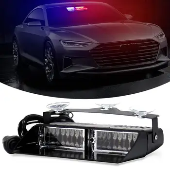 

VGETTING 1PC Car LED Strobe Warning Signal Light 16 LED Sucker Flash Lamp Rear Block Front windshield Truck Emergency Light