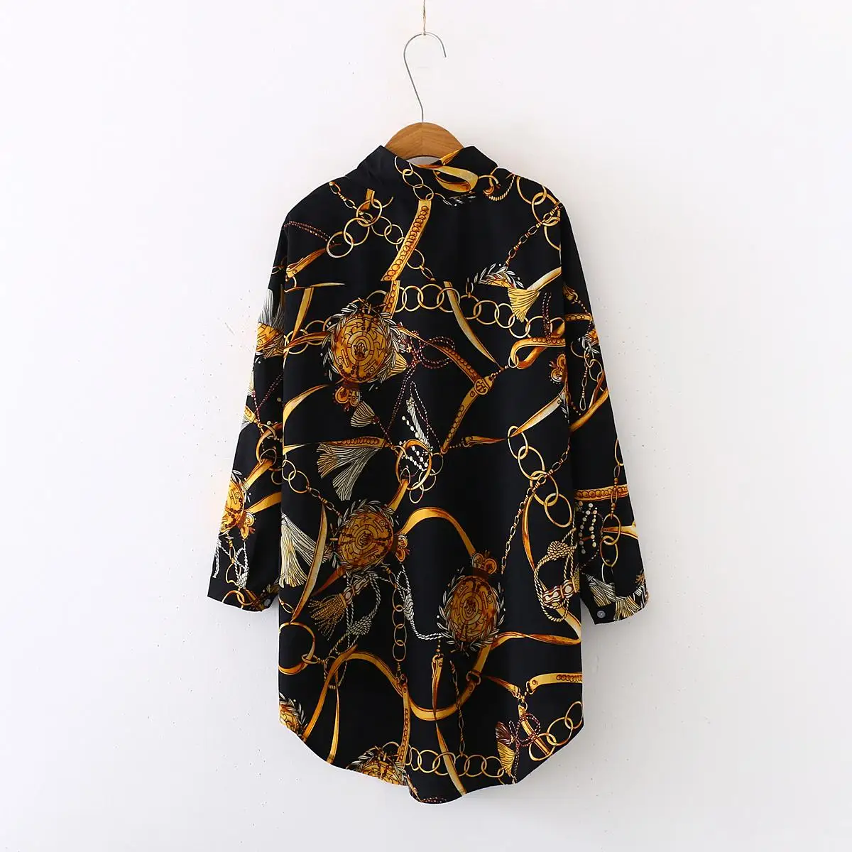 Fashion casual streetwear oversize Women Blouses 2020 Spring chiffon Blouse three quarter sleeve Loose Tops Shirts Blusas Mujer