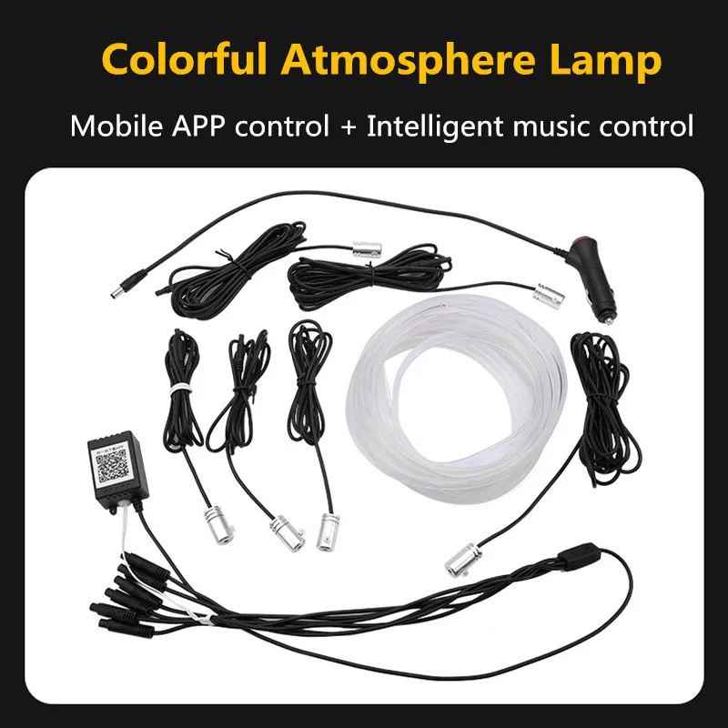 6-10m-RGB-Atmosphere-Lamps-Car-Interior-Ambient-Light-For-VW-Golf-Bora-Jetta-POLO-GOLF