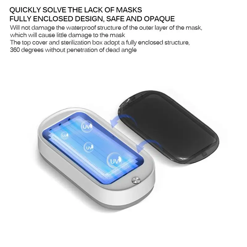 5 Вт портативный УФ стерилизатор коробка очиститель маски для телефона