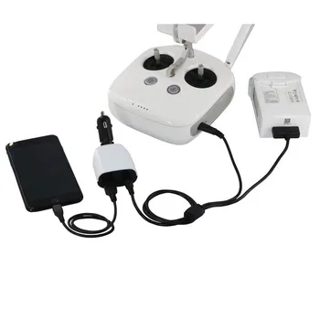 

For Phantom 4 Car Charger Battery Remote Control Charging Hub With Digital display For DJI Phantom 4 Pro Advanced + Drone Parts