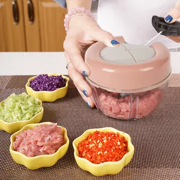 

Migecon New 400ML Manual Food Chopper Blender For Meats Vegetable Fruits Nuts Onions Baby Food Hand power Mincer Mixer Egg