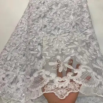 

Madison New Arrival Nigerian Sequins Mesh Lace High Quality Sequence Lace Fabric for Wedding Party Dress Frenhc Mesh Net Lace
