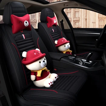 

Full Coverage flax fiber car seat cover auto seats covers for mitsubishi montero outlander 3 xl pajero 2 3 4 sport