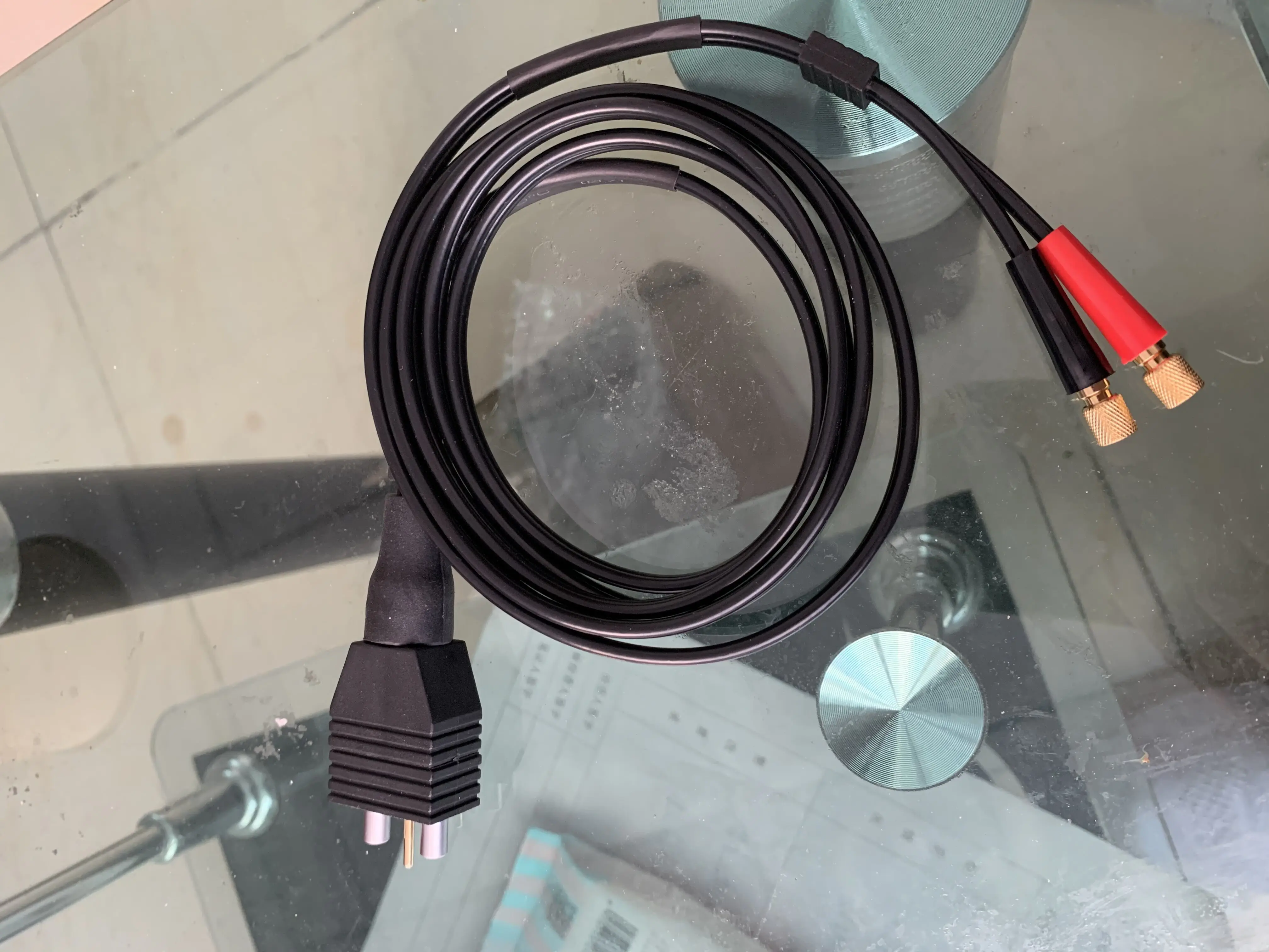 OLYMPUS plug compatible with style lemo 00 to small microdot dual UT cable ,ultrasonic cable Equivalent LCMD-316-5B
