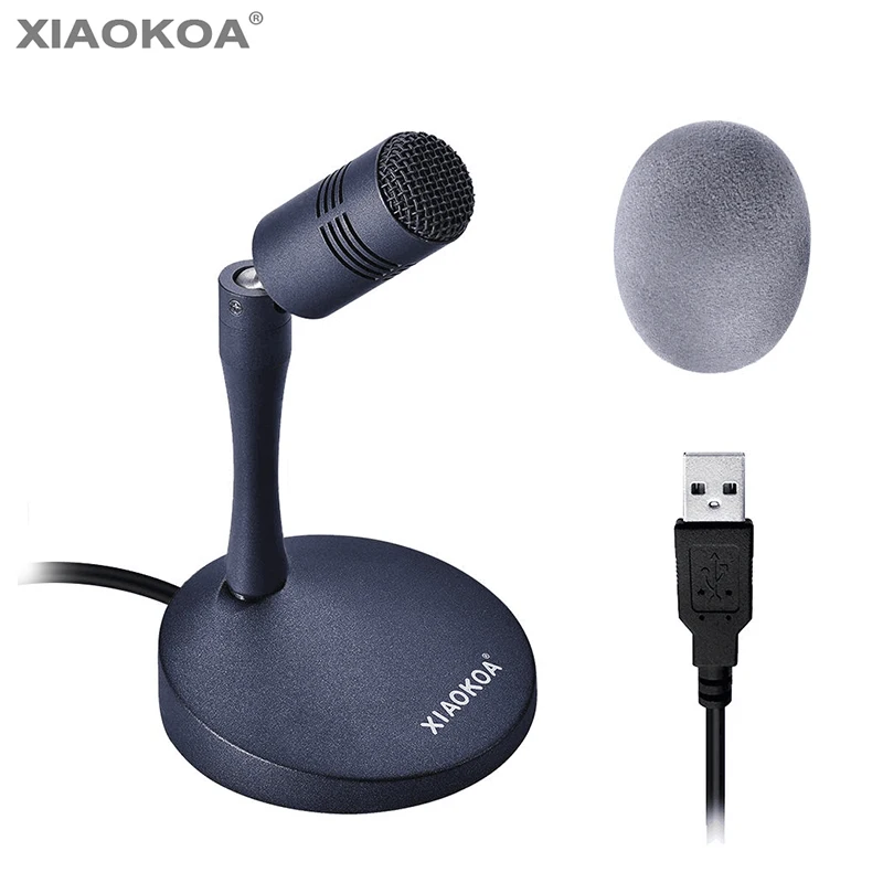 XIAOKOA USB конденсаторный микрофон конференц-связи для компьютера, совместимый с Windows/PC и Mac для общения игр запись Студийный микрофон