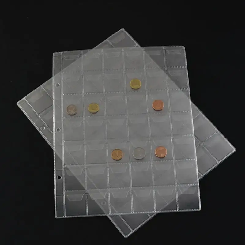 

42/30/20 Pockets Coin Collection Book Coin Holder Sheet for Storage Album Portable Professional Commemorative Coin Collection