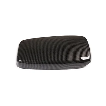 

For Alfa Romeo Giulia 2020 Armrest Box Protective Cover ABS Carbon Fiber Pattern Black 1 Piece Set