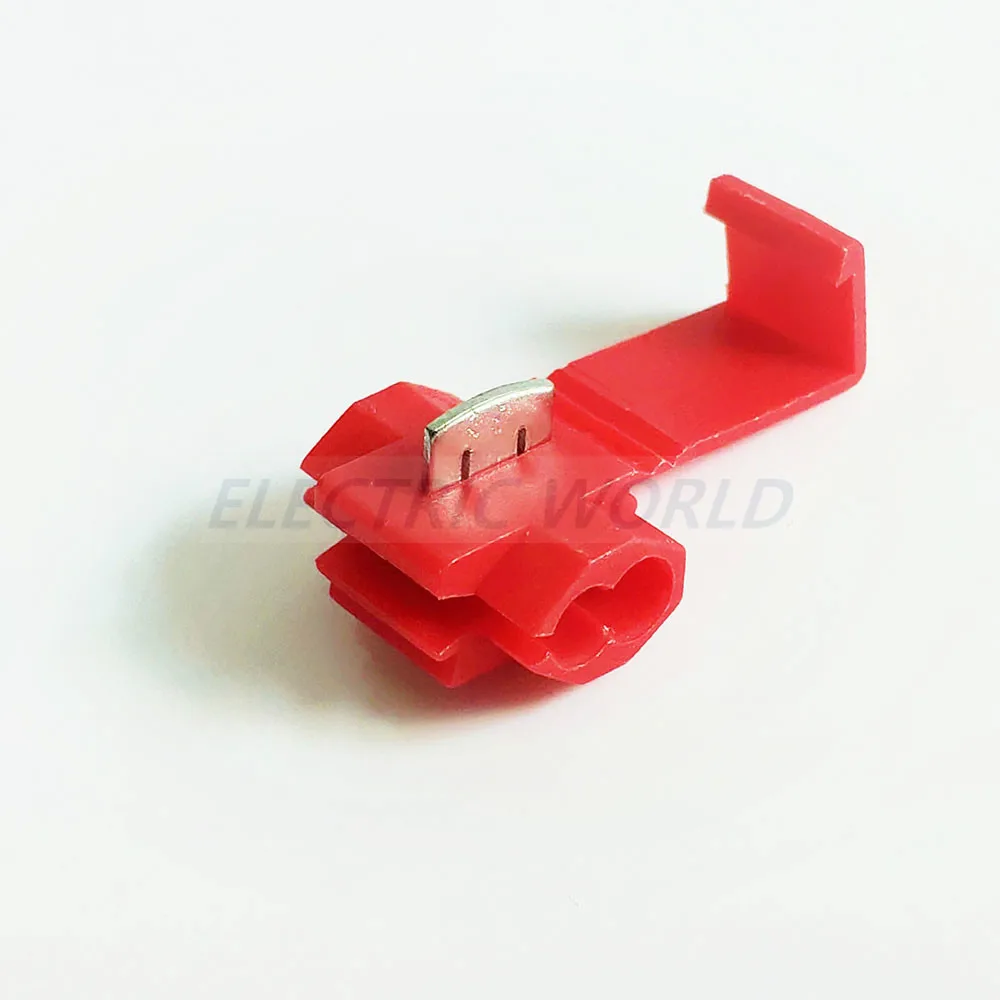T-Typ Kabelverbindung Schnellverbindungs-Klemmen T1 T2 Dreifarbiger Scotch-Lock Schnellverbinder Kabelverbinder Crimp-Klemmenblock – Detail 3