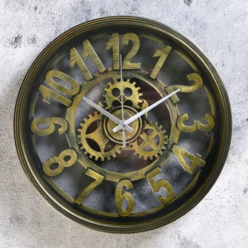 

Wall clock, series: Interior, "Gears" d = 25 cm, discrete movement