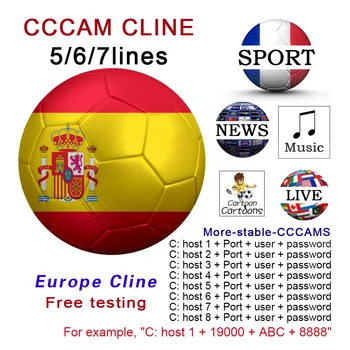 

12 months cccam cline for 1 year new Europe cccam for Spain/Germany/Portugal/UK 6-8 lines most stable for satellite receptor V7s