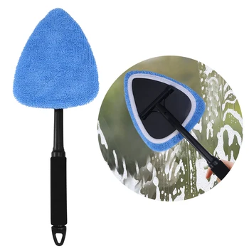 

Auto Window Cleaner Triangle Washable Brush Car Windshield Fine Fiber Wiper Cleaner Wax Polishing Cleanig Brush