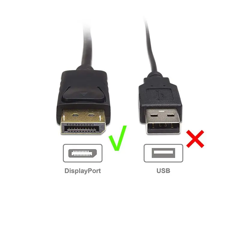 DisplayPort VGA кабель (DP кабель) 6 футов|Кабели HDMI| |